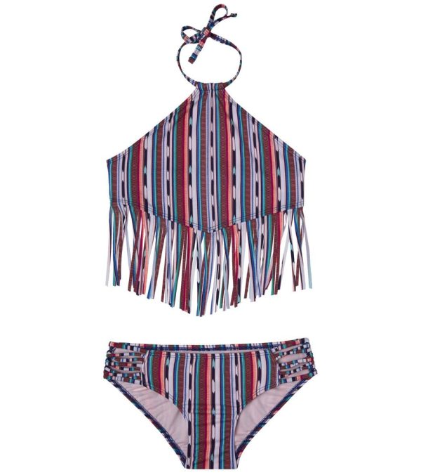 Gossip Girls  Desert Stripe Tankini Set (Big Kid) Discount