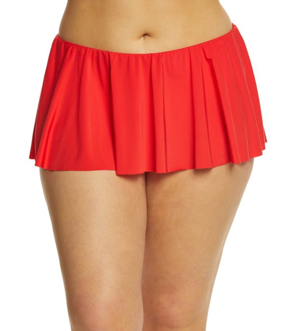 Kenneth Cole Reaction Plus Size Solid Flounce Swim Skirt Online