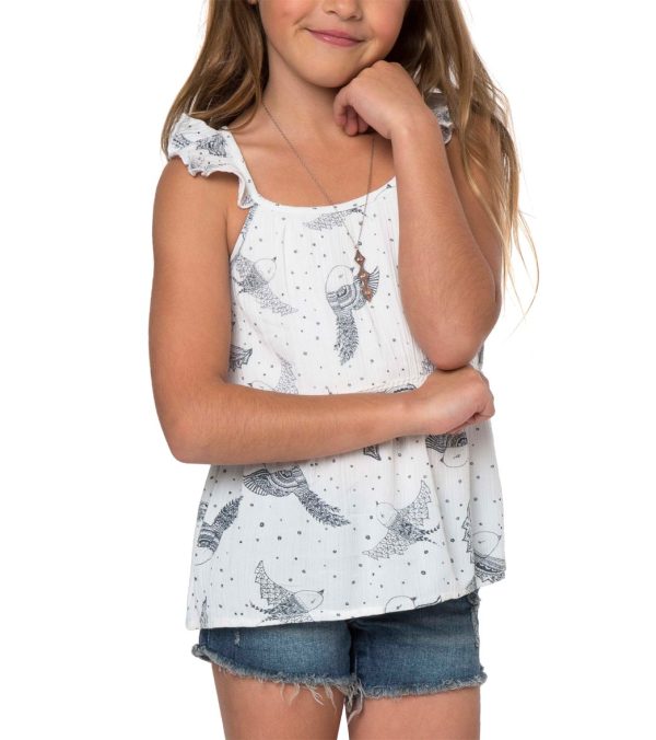 O Neill Girls  Violet Flutter Tank (Toddler, Little Kid) For Discount - Image 4