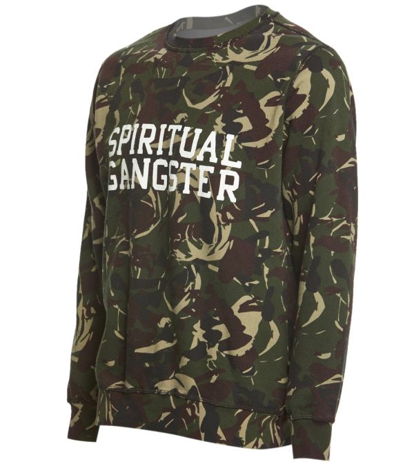 Spiritual Gangster Men s SG Varsity Crew Neck Long Sleeve Fleece For Sale - Image 2