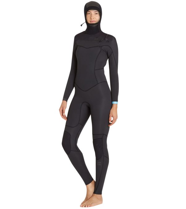 Billabong Women s 5 4 3MM Synergy Chest Zip Hooded Fullsuit on Sale - Image 4