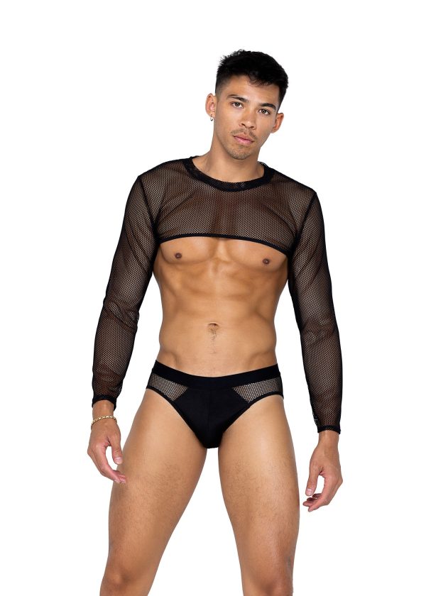 Roma Mens X-Posed Crop Top Roma Confidential Discount - Image 3